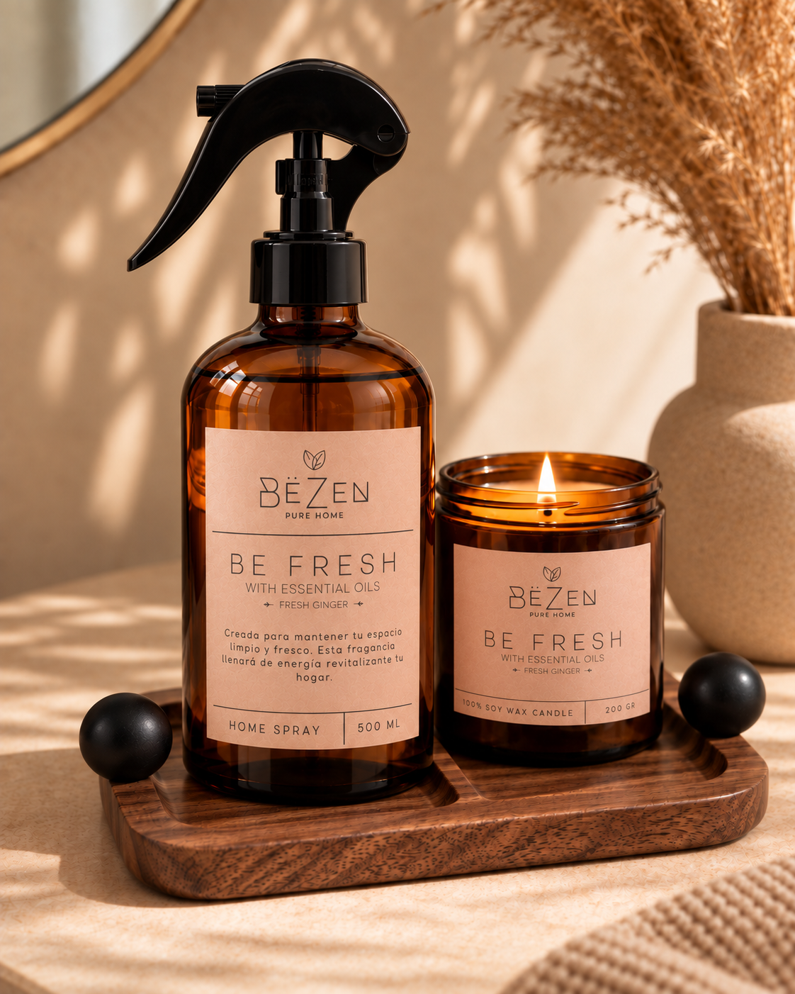 Kit Bandeja + Home Spray + Vela