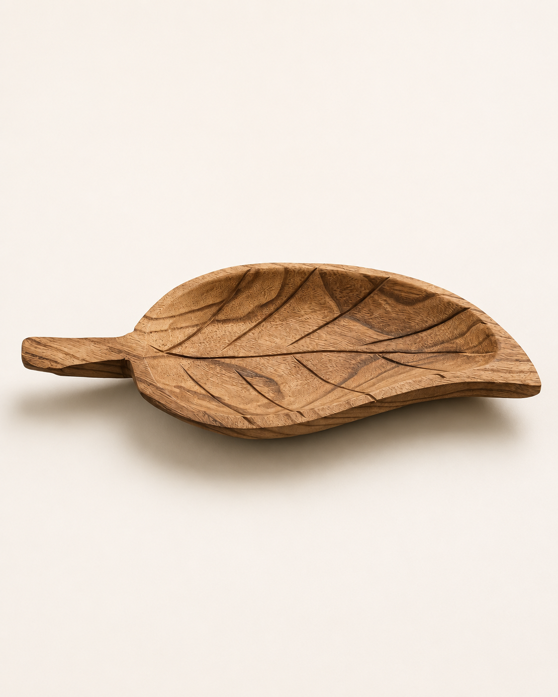 Recipiente Hoja Madera Rústico